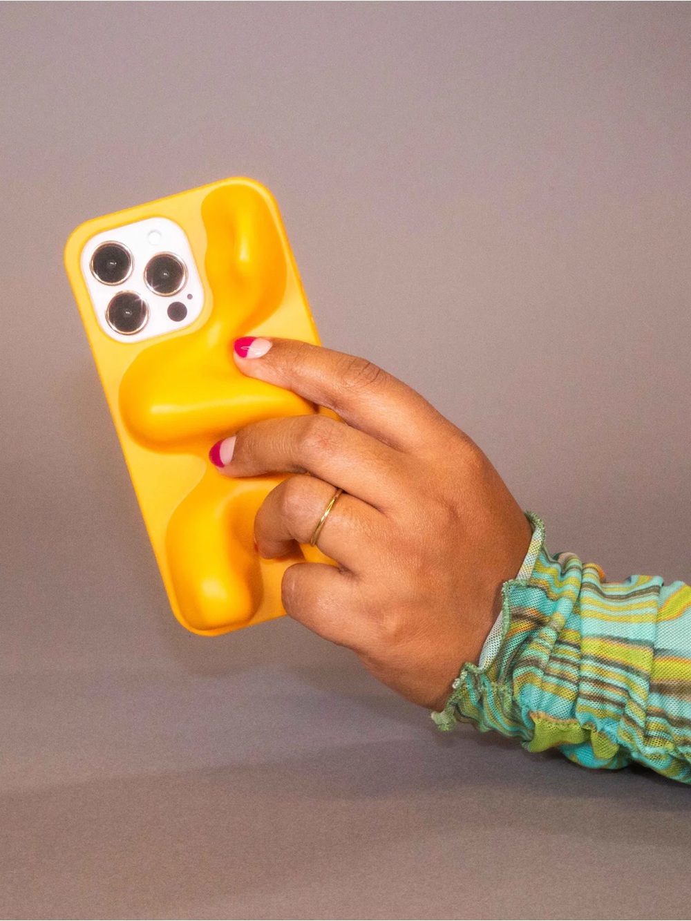Orange Maximalist Sculpted Phone Case